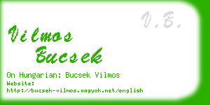 vilmos bucsek business card